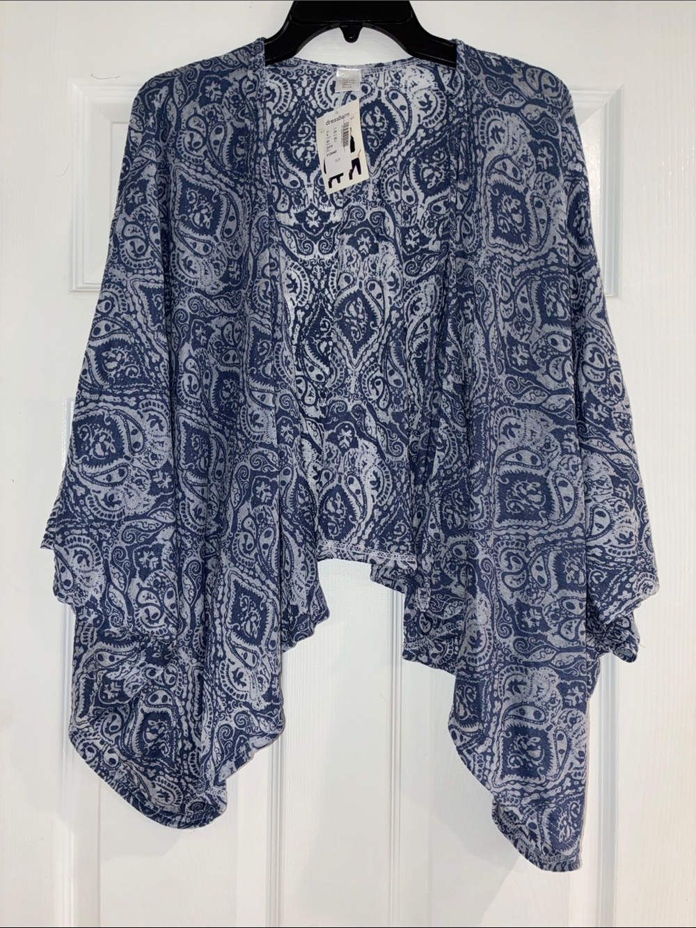 DRESS BARN (NWT) Women’s Versatile Ocean Blue, Flowy Paisley Cover-Up, One Size.